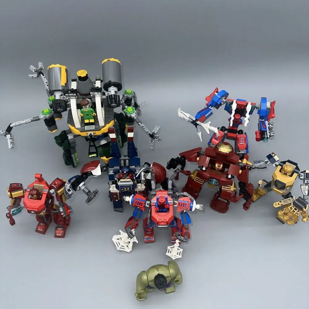 Lego Marvel Mech Lot Of 7 W/ Minifigs 76115/76107/76140/76031/76077/76059/760141 - Picture 9 of 9